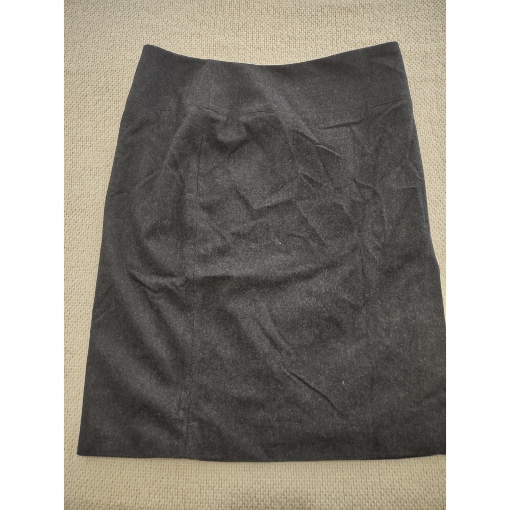 VTG Banana Republic Factory Wool Skirt Womens 12 Academia Preppy Side Zip Casual